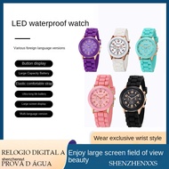 Waterproof Geneva Silicone Jelly Quartz Wrist Watch Unisex Women's Boys Girls Silicone Waterproof