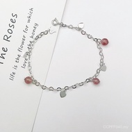 Exquisite Small Fresh Bracelet Wholesale Strawberry Crystal Bracelet Crystal Phantom Sequins S925 Ja