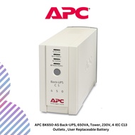 APC BK650-AS Back-UPS, 650VA, Tower, 230V, 4 IEC C13 Outlets , User Replaceable Battery