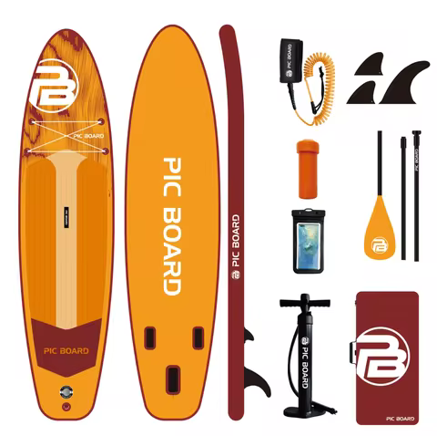 SKATINGER SUP Waterproof Inflatable Paddle Board 11'6"x34"x6" Standing Style Aquatic With Fishing Ac