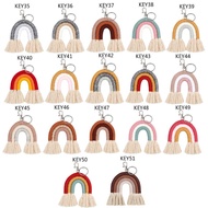 Seas for Creative Keychain Weaving Rainbow Pendant for Key Chain Tassel Macrame Keyrings for Key Holder Jewelry for Deco
