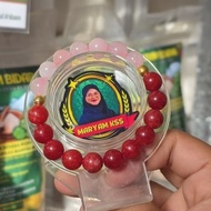 GELANG SYIFA ROSE QUARTZ + RED CRYSTAL KHALIFAH SARI SAFAR