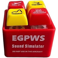 Pilot and Crew Alert Keychain EGPWS Warning Sound Simulator,LED Aviation Cockpit Safety Button Airpl