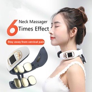 foreverlily เครื่องนวดคออัจฉริยะ TENS Pulse Warm Compress Neck Back เครื่องบรรเทาอาการปวดกระดูกสันหล