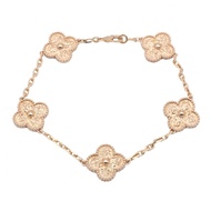 [Pre-owned] Van Cleef & Arpels Vintage Alhambra 5 Motif Bracelet VCARN9T300 Wrist size 18cm K18PG (P