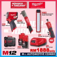 MILWAUKEE M12 AUTOMOTIVE COMBO ( FIWF12 Impact Wrench + FRAIWF12 Right Angle Impact Wrench + FDGS Straight Die Grinder )