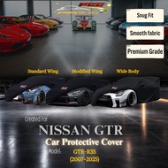 NISSAN GTR R35 (2007-2025) Car Cover Logo Printed Protecting Elastic Fabric Anti-Scratch High Qualit