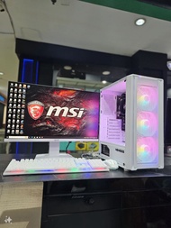 PC Gaming Fullset AMD Ryzen 5 5600GT SSD 128GB LED 24inc Keyboard Mouse GAMING