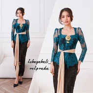 GAYATRI BALI KEBAYA SET WITH PREMIUM ROSE LACE Kebaya Set Kebaya Songket Kebaya Batik Kebaya Janggan