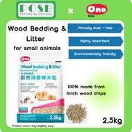 ONO Wood Bedding & Litter for for Rabbits, Chinchilla, Guinea Pigs and Hamster 2.5kg (ON07) / Tempat