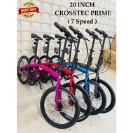 🔥READY STOCK &amp; SIAP SETTING🔥 20" 20INCH Folding Bike/Basikal Lipat - CROSSTEC PRIME ( 7 Speed ) Raleigh