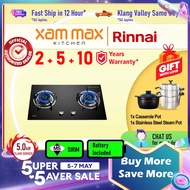 Rinnai Gas Hob - RB 782G 5.0kW Burner Built-In / Free Standing Gas Burner | 78cm Cooker Hob 2 Burner | Flexi Cut-Out Size | RB-782G Tempered Glass | Rinnai Gas Stove | Cooker Hob | Tungku Dapur