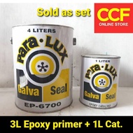 Paralux Epoxy Primer Yellow 3L with Epoxy Catalyst 1L Gallon Galvaseal