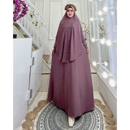AJE ZAS - Cross Hijab Robe Dress Code-RAHMATI Matt Crinkle