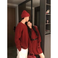 69 Retro 65 Belt Yuanyuan Christmas 2025 Red Women Autumn Men's Dress Yuan 5 Sweater Dress