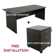 BEST LINK FURNITURE BLF 1.5m Writing Table / Office Desk + 3 Drawers Mobile Pedestal