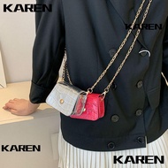 KAREN1 Crossbody Bags, Mini Versatile Shoulder Bag, Cute Simplicity Chain PU Handbag Lipstick