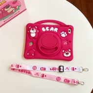 Zeallion Cute Pattern Kids Bear Pattern 360 Rotation Stand Tablet Cover Case for [Samsung Galaxy Tab