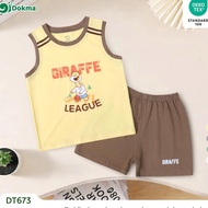 Dokma (8-14kg) sleeveless Shirt Set Children's Tank Top Bamboo Fabric Baby clothes DT577 DT673