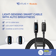 ATLAS MCDODO CA 0100 0050 0020 0010 100W Light-Sensing Smart Cable C to C/C To L/Usb A To L/Usb A To