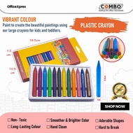 Triangle Crayon 12 Colour / Krayon Segitiga / Plastic Crayon Lab 12 Warna