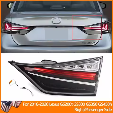 For Lexus GS350 GS300 Right Passenger Inner Tail Light GS250 Sedan 4-Door 2016 2017 2018 2019 2020 R