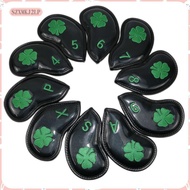 [szxmkj2lp] Textured PU Golf Iron Covers Club Head Protection Pad Golf Supply Head Cover for Iron Cl