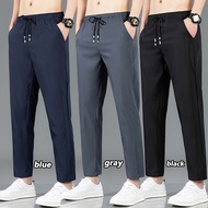 Seluar Lelaki Tracksuit Men Pants Men Elasticity Seluar Slack Lelaki Casual Pants Men Black Seluar Track Lelaki Seluar Lelaki Solid Sweatpants Plus Size Long Pants Men