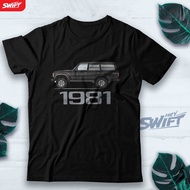 T-SHIRT 1981 TOYOTA Land Cruiser FJ60 Black offroad TSHIRT DISTRO CLOTHES