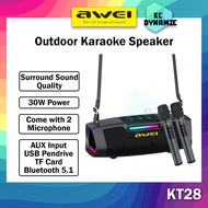Awei KT28 Wireless Speaker Outdoor Portable Karaoke Speaker RGB Speaker Bass Awei Bluetooth Speaker