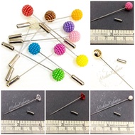 #EX001020 Peniti 6cm Berkepala Manik Warna2 Jarum Tudung Bertutup @ 15 pilihan