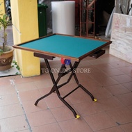 3V Mahjong Table With Drawer / Wooden-Edge Foldable Foldable mahjong table / Meja Judi