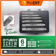6PCS TUOCHI Damaged Screw Extractor Screw Extractor Set Bolt Remover Screw Drill Bit Extractor Broke