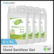 Hand Sanitizer Gel 20 Liter Purelizer Refill Handsanitizer 5L X4 Pcs