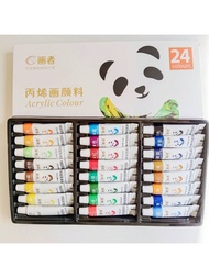 24 Colors Mixed Color Acrylic Colour Paint, Colorful Multi-Purpose Paint For Painting,12/18/24colour