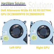 Dell Alienware M18x R1 R2 R3 0J77H4 XHW5W LEFT GPU RIGHT GPU DC280009FF0 DC280009GF0 Laptop GPU Cool