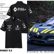Ready Stock alpine Fleet Renault F1 Racing Fleet Merchandise POLO Shirt Men Women Summer Pure Cotton