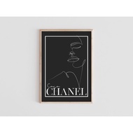 Tranh treo tường | Tranh fashionista - Chanel Wall Art Coco Chanel Print Modern Wall Art Chanel Post
