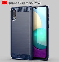 Carristo Samsung Galaxy A02 / Samsung Galaxy M02 Back Case Cover Carbon Fiber Brushed TPU Silicone S