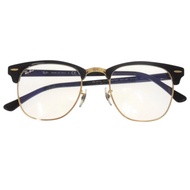二手Ray-BanCLUBMASTER RB3016 塑膠黑色金色太陽眼鏡 0824