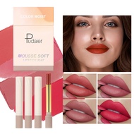 Pudaier Small Tube Lipstick Set Matte Long-lasting Lipstick Velvet Lip Gloss Lip Color