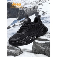 Jeep jeep Men's Shoes Two Cotton Shoes Men's Velvet Black Samurai Daddy Shoes Men's 2025 Winter Spor