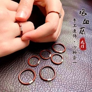 Cock Blood Vine Ring Female Male Single Couple Ring Niche Simple Plain Tail Ring Benming Year Little Finger Wooden Handmade Ring