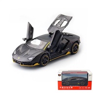 Free Shipping Skyhawk Simulation Lamborghini LP740 Sports Car Alloy Children's Toy Model Car Pull Back Sound Light Car Model