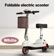 【รับประกัน10ปี】สกู๊ตเตอร์ไฟฟ้า ฟรีตะกร้ารถ Electric Scooter นั่งได้ทั้งผู้ใหญ่ และเด็กค่ะ ปรับความสูงเก้าอี้ได้ สกูตเตอร์ไฟฟ้าพับได้
