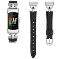 Leather strap compatible Fitbit Charge 5/Fitbit Charge 6 strap ultra-thin leather strap replacement 
