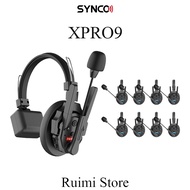 Synco Xtalk Pro 9 2.4G Full-Duplex Single-Ear Remote Headset Wireless Intercom System for Film