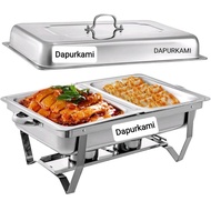 Buffet container buffet square chafing dish 2 compartments 3 stainless steel food container
