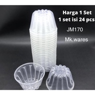 LAVA(JM170)24pcs pack/Mini Puding Mould/acuan kek/acuan puding/Mini Jelly Mould/Agar-Agar/Jelly/Puding