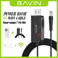 COD BAVIN  Powerbank to Wifi Router Modem USB Cable 1m DC 5V to 9V12V Adjustable PC812
